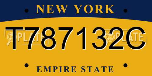 T787132C New York License Plate