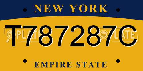 T787287C New York License Plate