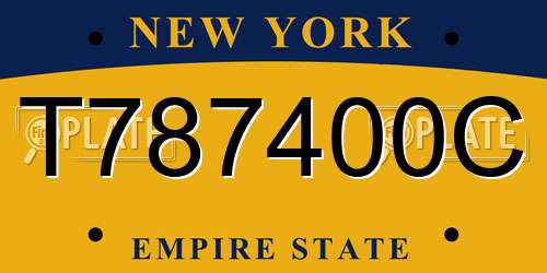 T787400C New York License Plate