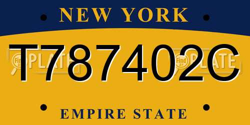 T787402C New York License Plate