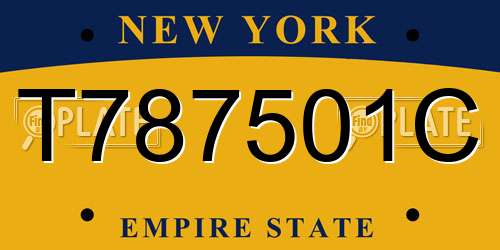 T787501C New York License Plate