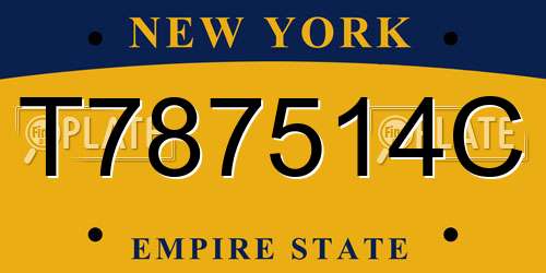 T787514C New York License Plate