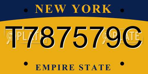 T787579C New York License Plate
