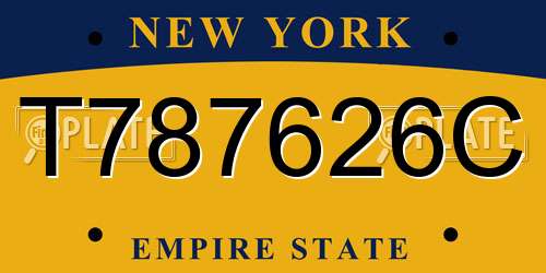 T787626C New York License Plate