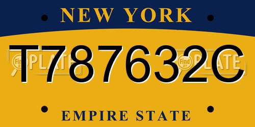 T787632C New York License Plate