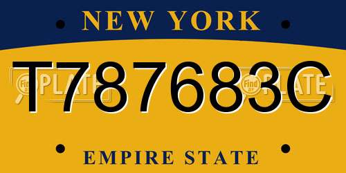 T787683C New York License Plate