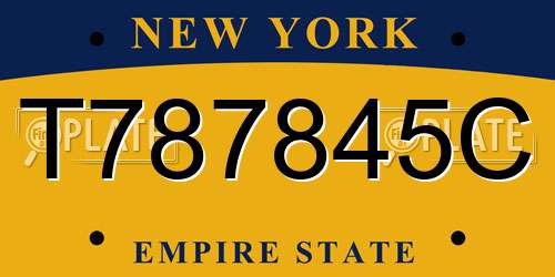 T787845C New York License Plate
