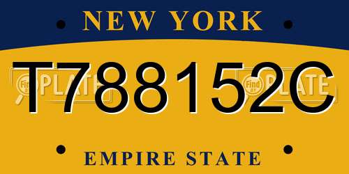 T788152C New York License Plate
