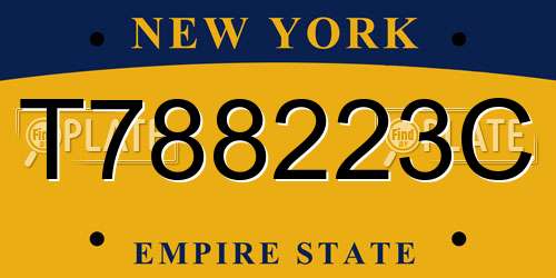 T788223C New York License Plate