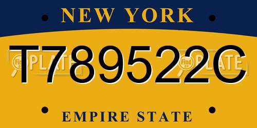 T789522C New York License Plate