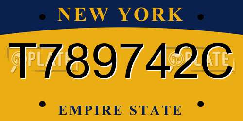 T789742C New York License Plate