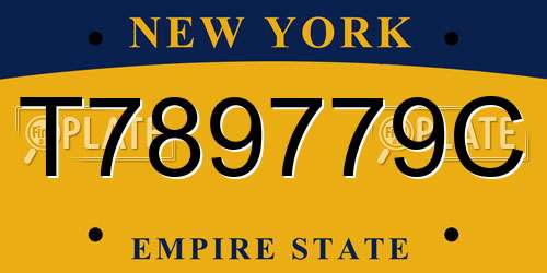 T789779C New York License Plate