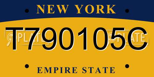 T790105C New York License Plate