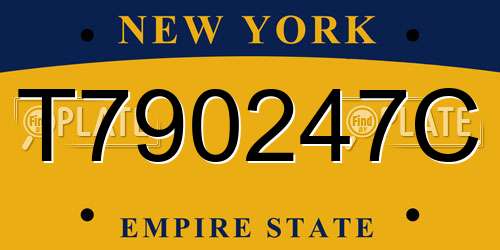 T790247C New York License Plate