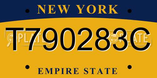 T790283C New York License Plate