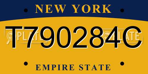 T790284C New York License Plate