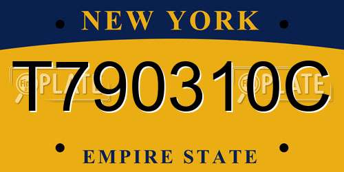 T790310C New York License Plate