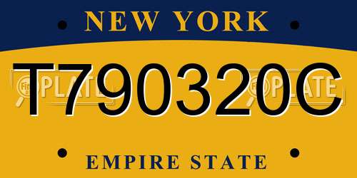 T790320C New York License Plate