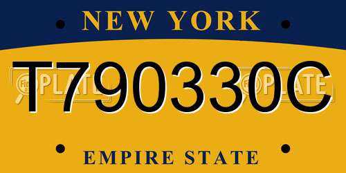 T790330C New York License Plate
