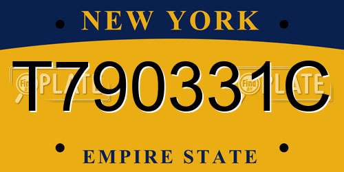 T790331C New York License Plate