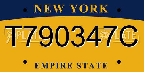 T790347C New York License Plate