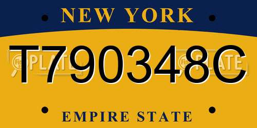 T790348C New York License Plate