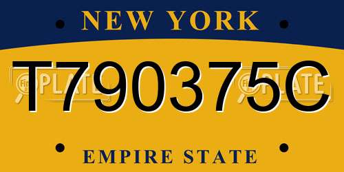 T790375C New York License Plate