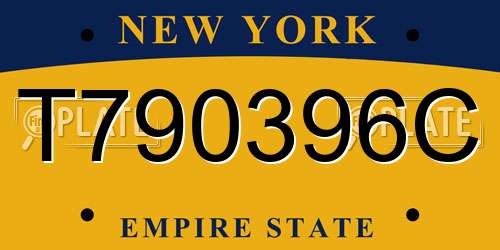 T790396C New York License Plate