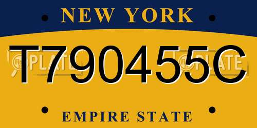 T790455C New York License Plate