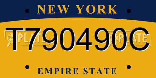 T790490C New York License Plate