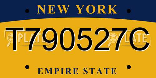 T790527C New York License Plate