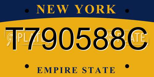 T790588C New York License Plate