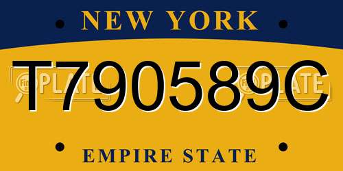 T790589C New York License Plate