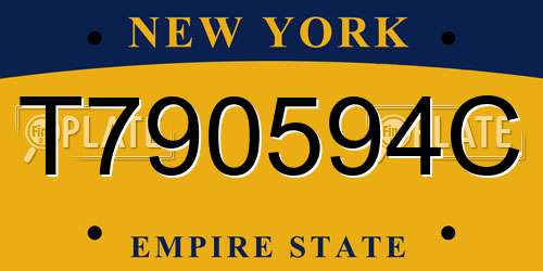 T790594C New York License Plate