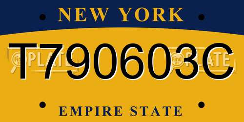 T790603C New York License Plate