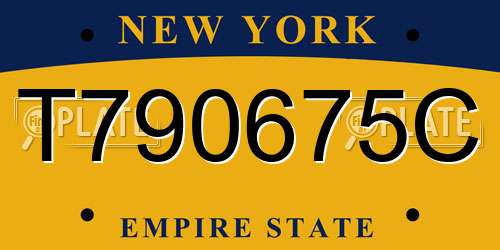 T790675C New York License Plate
