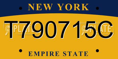T790715C New York License Plate