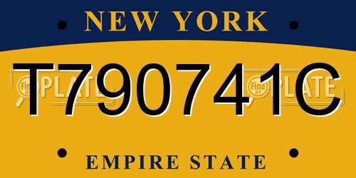 T790741C New York License Plate