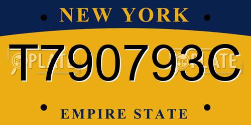 T790793C New York License Plate
