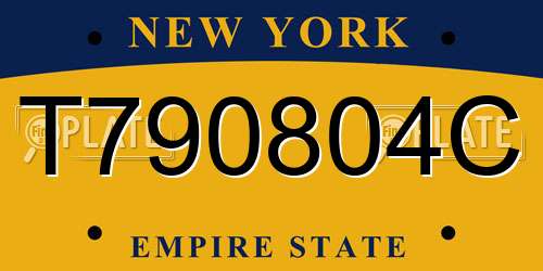 T790804C New York License Plate