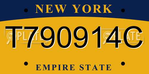 T790914C New York License Plate
