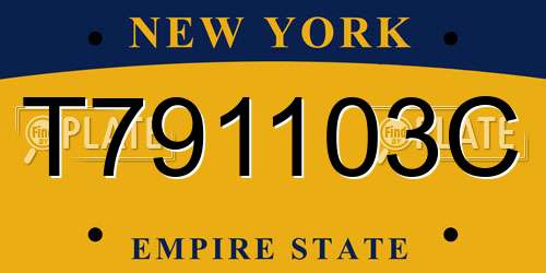 T791103C New York License Plate