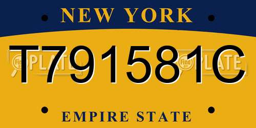 T791581C New York License Plate
