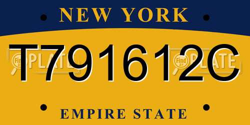 T791612C New York License Plate