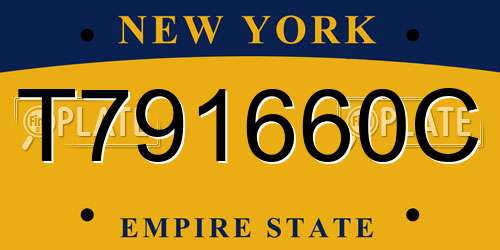 T791660C New York License Plate