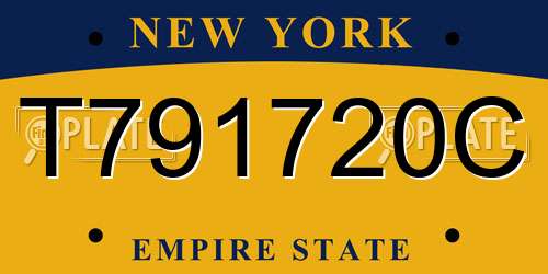 T791720C New York License Plate