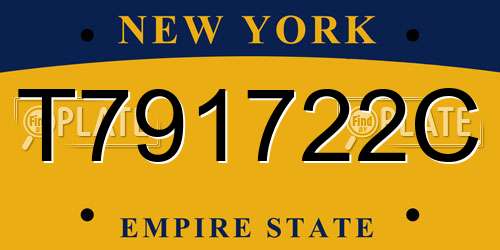 T791722C New York License Plate