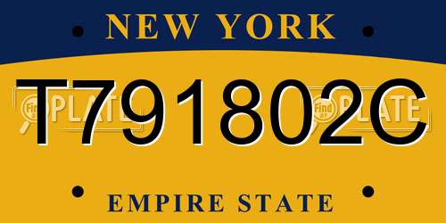 T791802C New York License Plate