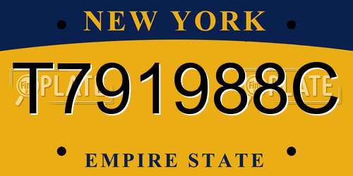 T791988C New York License Plate