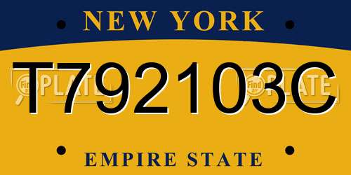 T792103C New York License Plate